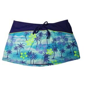 Blue and green sparkly shimmer Swim Skirt Coverup Girls Size 14 / Womens Small